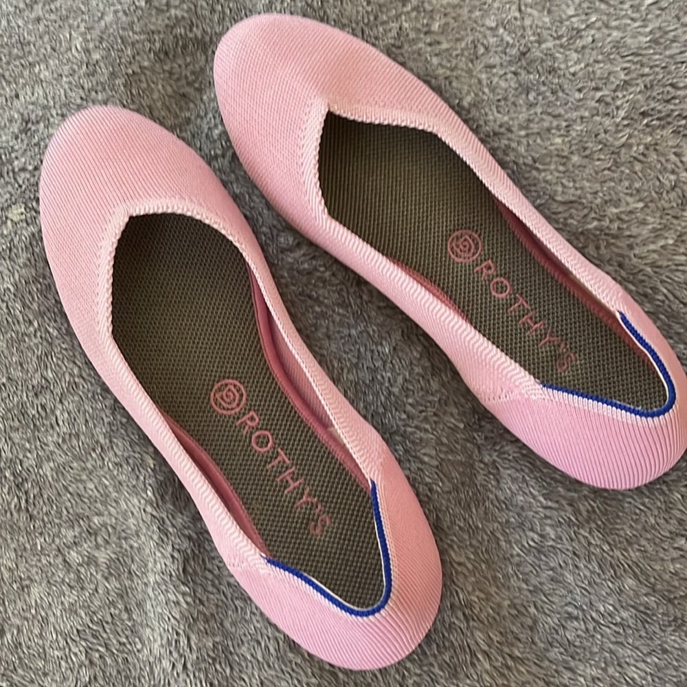 Rothy's pink shoes